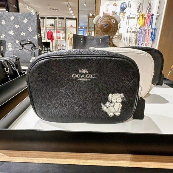 Coach CC791 Jamie Camera Bag With Happy Dog In Silver/Black Multi - Picture 3 of 6